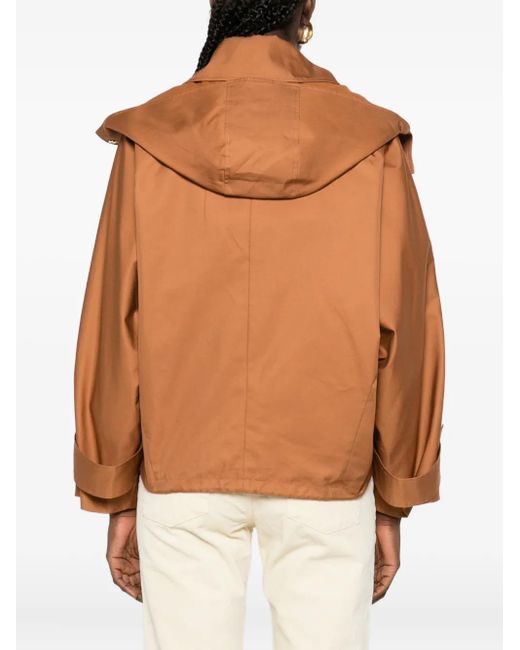 Twinset Brown Button-Fastening Pocket Jacket