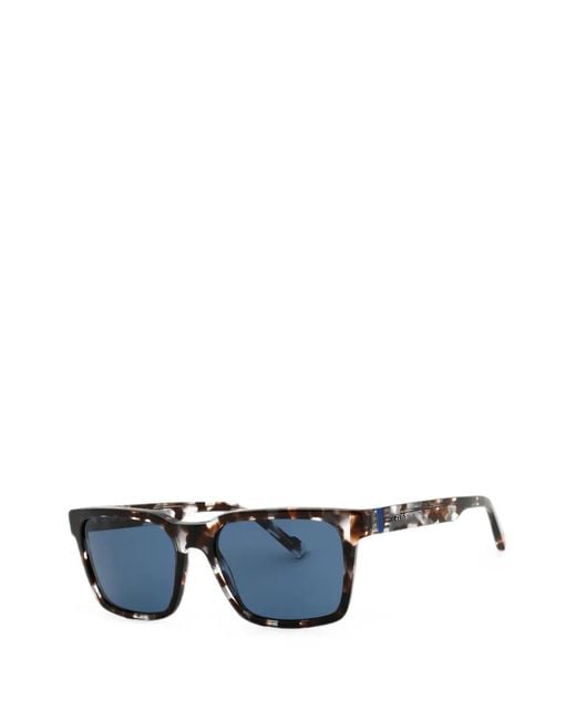 Zeiss Blue Rectangle-Frame Sunglasses for men