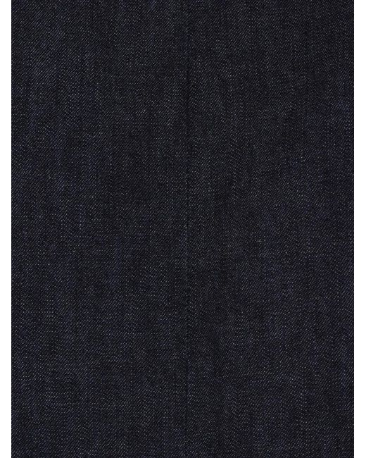 Aspesi Blue Double-Breasted Denim Blazer