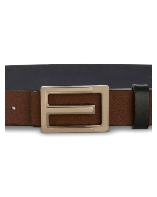 Etro Brown Reversible Leather Belt for men