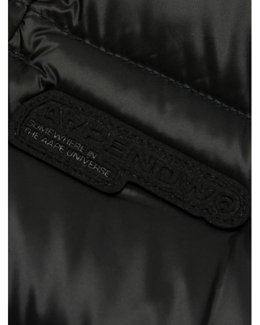 Aape By A Bathing Ape Black Moonface Logo Down Gilet for men