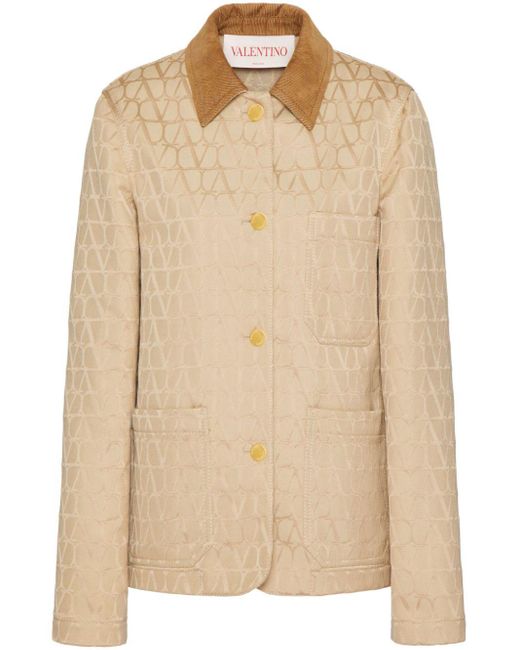Valentino Garavani Natural Toile Iconographe Jacquard Cotton Jacket