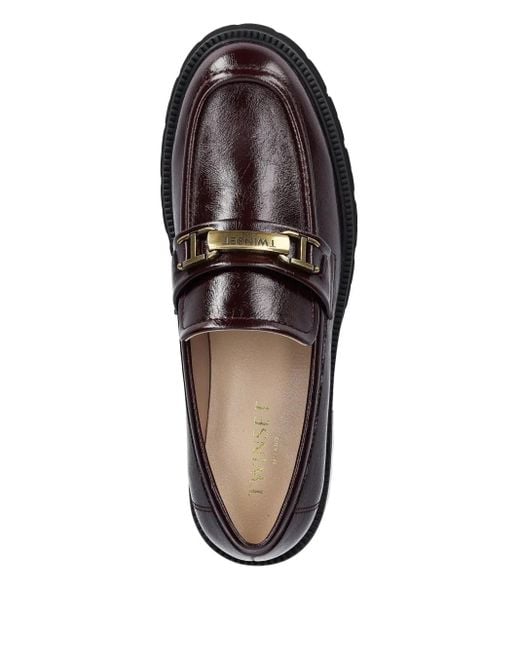Twinset Brown 45Mm Buckle-Detail Loafers