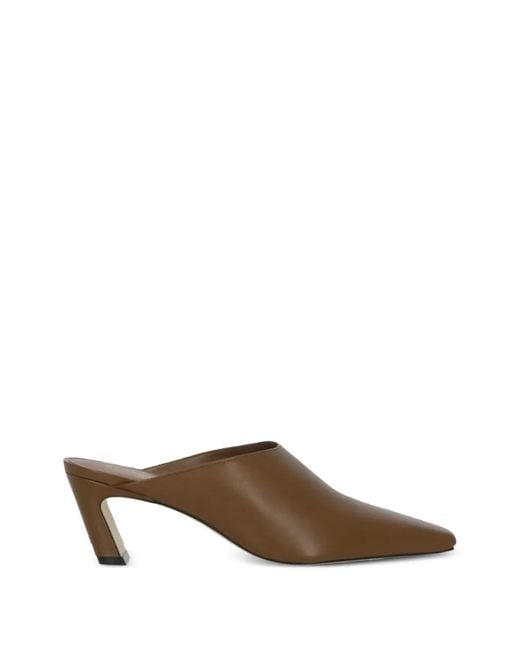 Stuart Weitzman Brown Stassi Pointed-Toe Mules