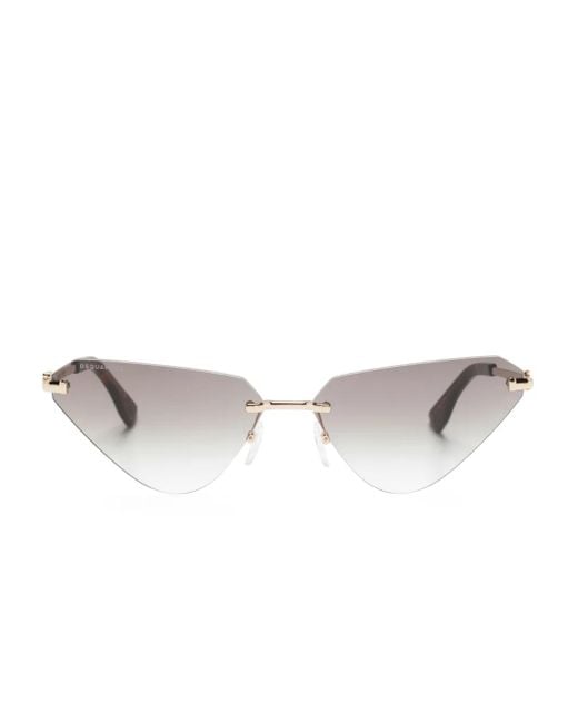 DSquared² Metallic Hype Cat-Eye Frame Sunglasses