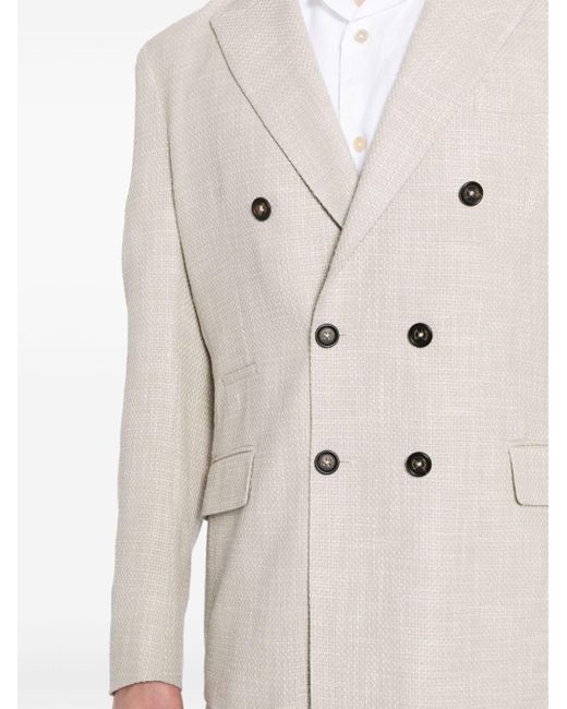 Eleventy Natural Double-breasted Blazer for men