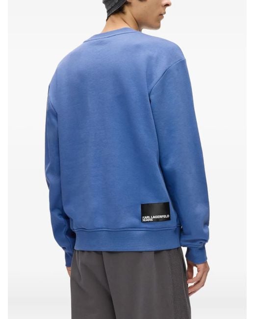Karl Lagerfeld Blue Logo Sweatshirt for men