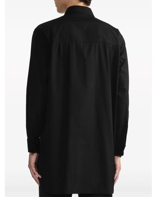 Yohji Yamamoto Blue Long-Sleeved Buttoned Cotton Shirt for men