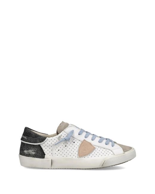 Philippe Model White Prsx Low Perforated Sneakers for men