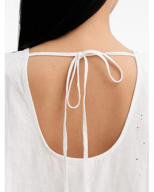 Marc O' Polo White Tie-Back Shift Mini Dress