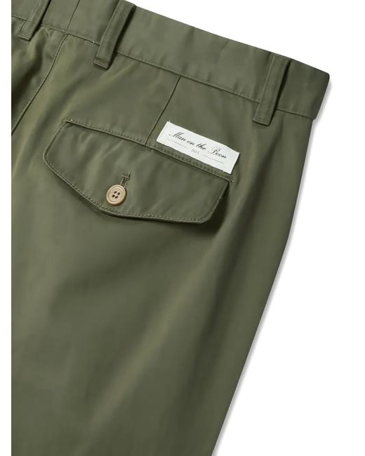 MAN ON THE BOON. Cotton chinos in Green für Herren