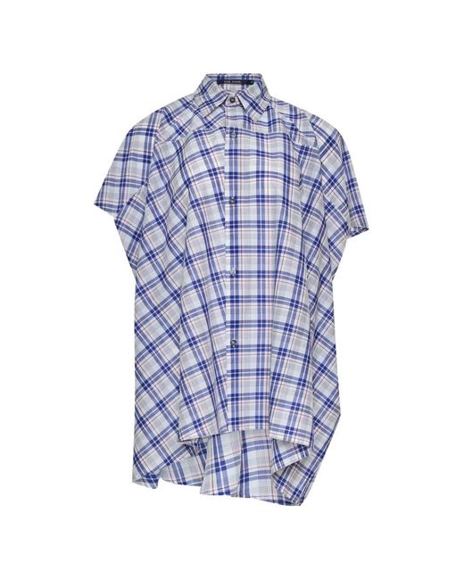 Sofie D'Hoore Blue Check-Pattern Shirt