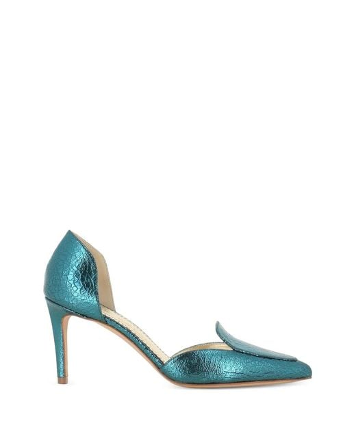 Antonio Barbato Maestri Veneziani Blue Crackled-Effect Leather Pumps