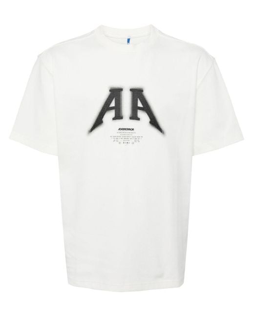 Adererror White Logo-print Stretch-cotton T-shirt for men