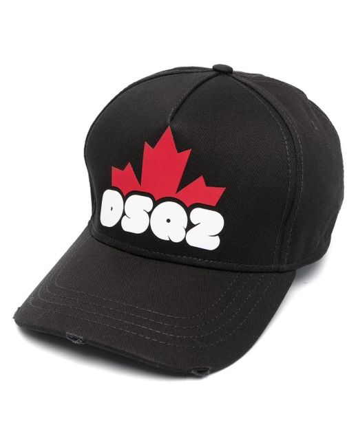 DSquared² Logo-print Cotton Baseball Cap in het Black voor heren