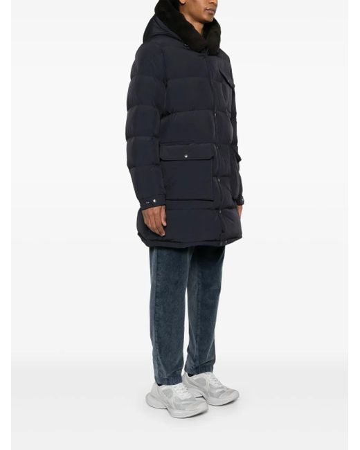 Moncler Blue Rowan Coat for men