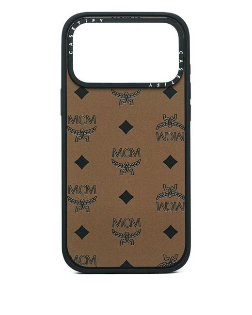 MCM Brown X Casetify Monogram-Pattern Iphone 17 Pro Max Case