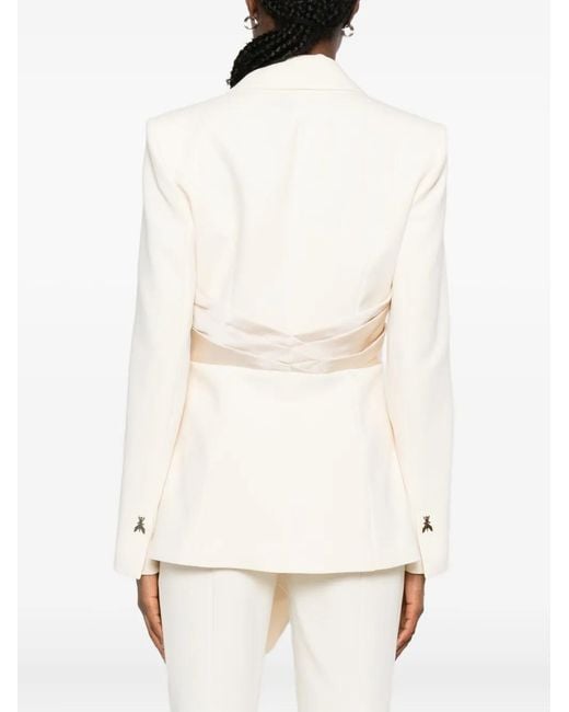 Patrizia Pepe White Draping Blazer