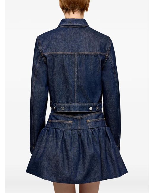 Ganni Blue Organic Cotton Jacket