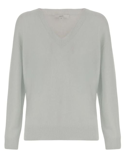 Vince Gray Cashmere And Silk Sweater