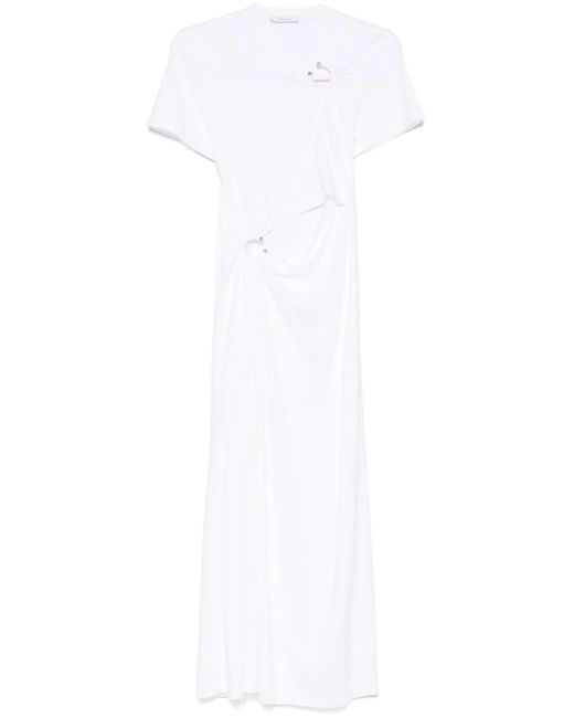 Rabanne White Jersey Midi Dress