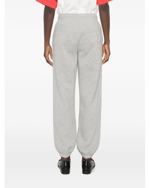 Anine Bing Gray Karter Logo-Embroidered Elasticated Track Pants