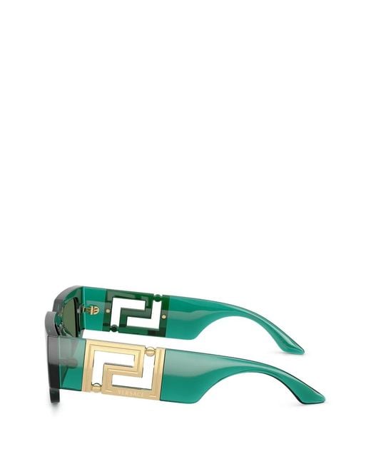 Versace Green Rectangle-Frame Sunglasses for men