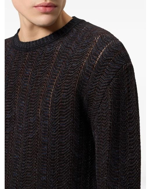 Missoni Pullover Mit Chevron-Muster in Black für Herren