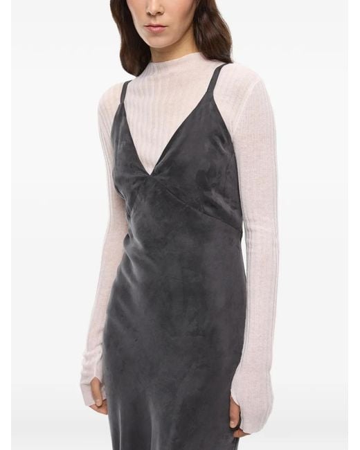 Pinko Black V-Neck Slip Maxi Dress