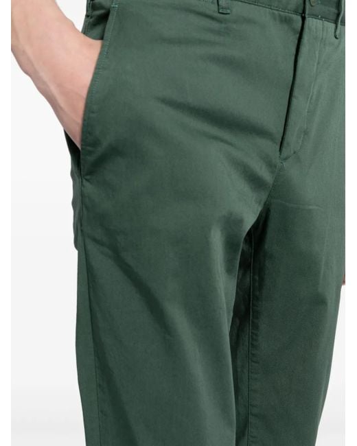 Lacoste Green Mid-Rise Slim-Cut Trousers for men