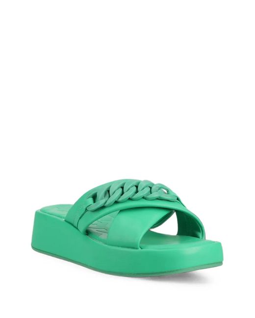 Mexx Green Lexi Chain-Link Platform Slides