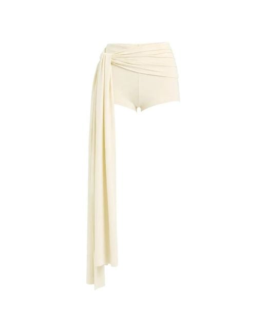 Axel 113 White Tina Draped Shorts