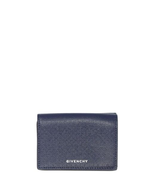 Givenchy Blue Compact Logo-print Wallet for men
