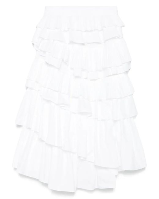 Essentiel Antwerp White Hayden Midi Skirt