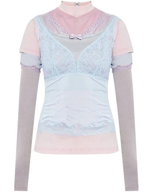 Balenciaga Blue Layered Top