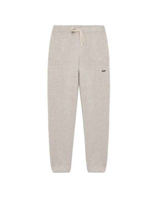 Autry White Logo-Embroidered Drawstring Track Pants