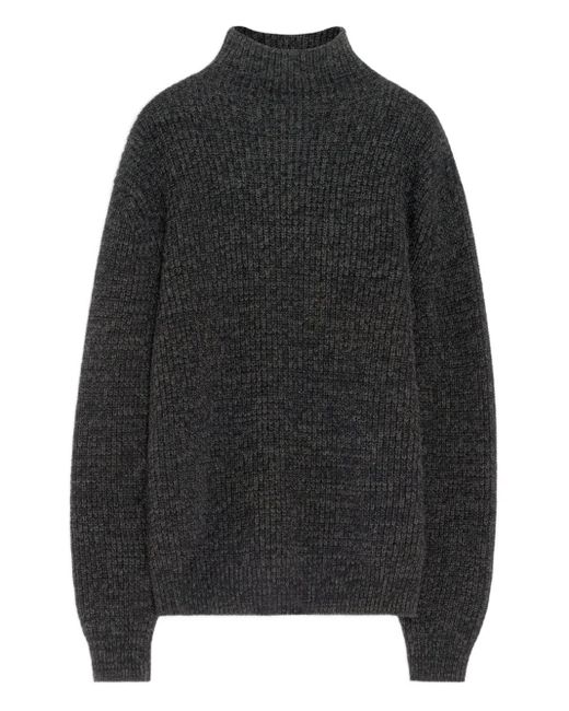 Pull Côtelé À Col Montant Lemaire en coloris Black