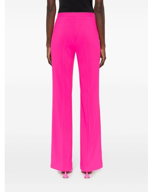 Long-length high-waist straight trousers di Pinko in Pink