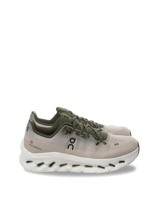 On Shoes Gray Lace-Up Fastening Sneakers for men