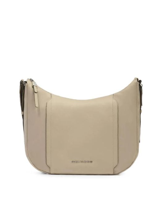 Piquadro Natural Ipadmini Logo-Plaque Shoulder Bag