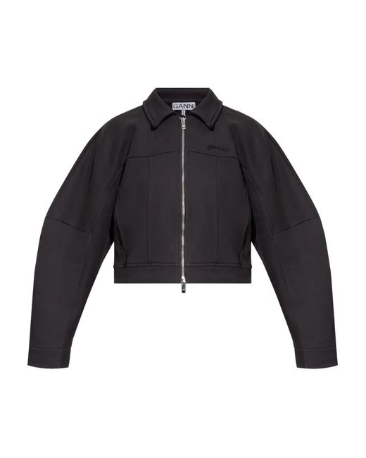Ganni Blue Cotton Jacket