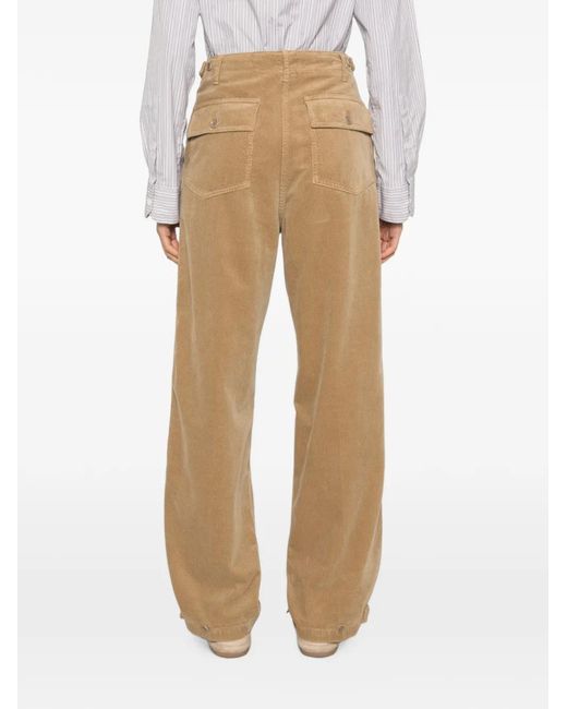 Aspesi Natural Corduroy Straight-Leg Trousers