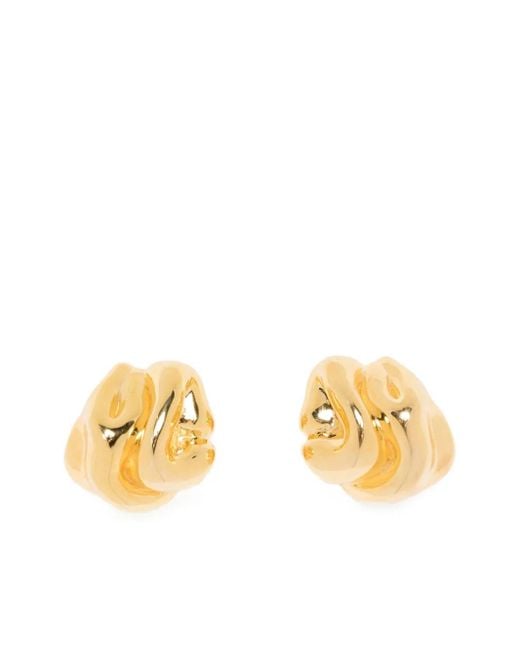 Completedworks Metallic Knoll Knotted Earrings