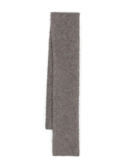 Our Legacy Gray Floss Knitted Scarf for men