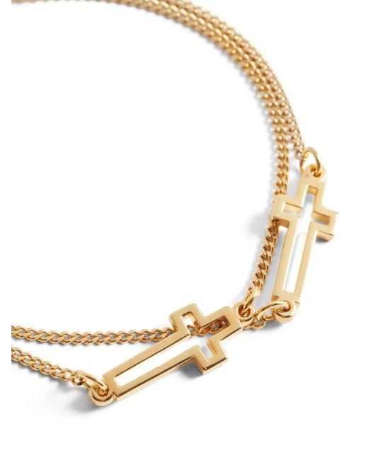DSquared² Cross-Charm Bracelet in Metallic for Men | Lyst