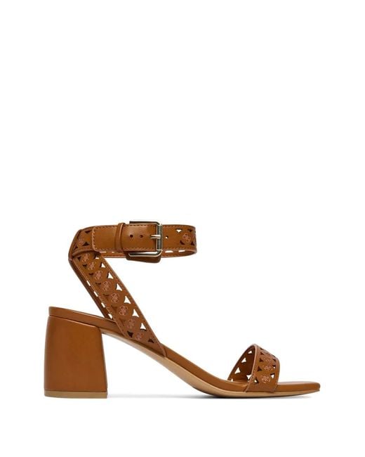 Guess Brown Gastine Logo-Debossed Sandals