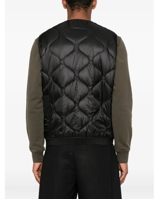 Giacca D.D. Gilet Shell Trapuntato di C P Company in Black da Uomo