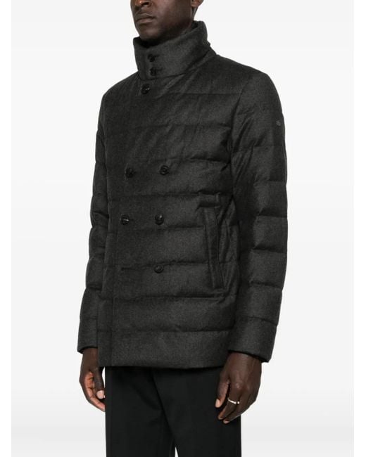 DUNO Black Button-Down Padded Jacket for men
