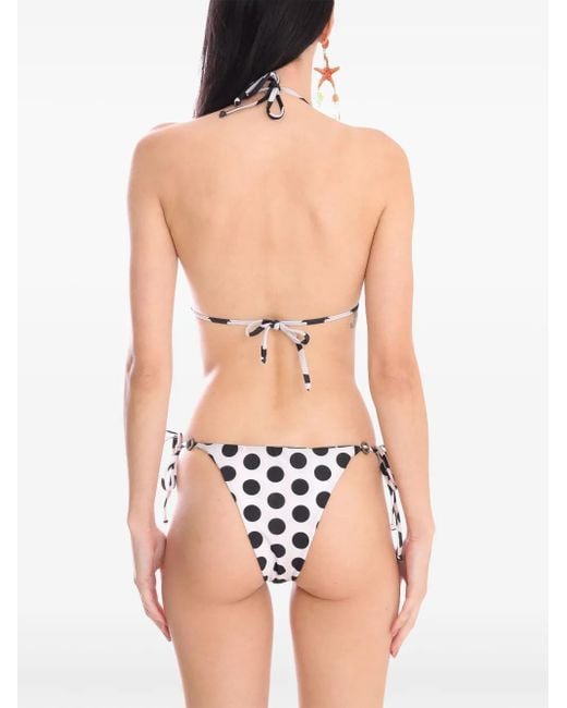 Amir Slama White Bikini mit Polka Dots
