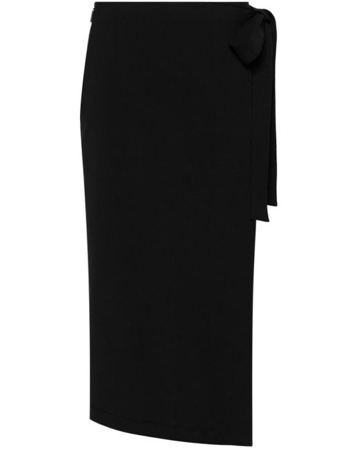 Falda midi cruzada MSGM de color Black